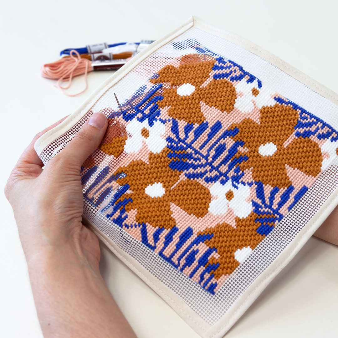 Modern Needlepoint Kit Royan Sunglasses Case double Sided Tapestry Kit