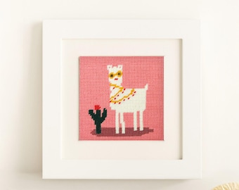 Needlepoint Kit for Kids No Drama Llama Animal Tapestry Kids Kit
