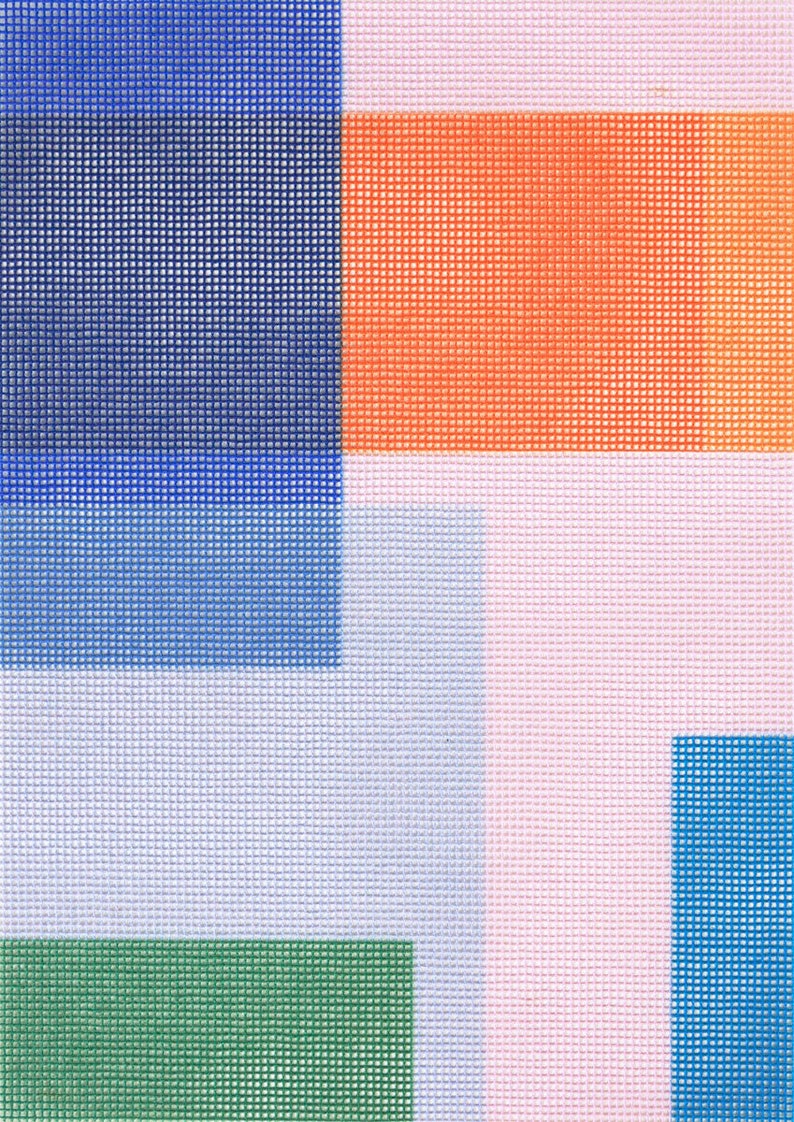 Azure Needlepoint Kit Modern Embroidery image 3