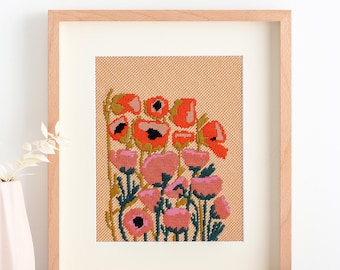 Poppy Blobs Needlepoint Kit
