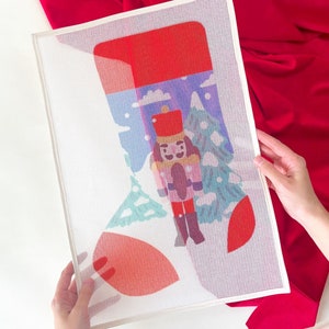 Nutcracker in the Snow Stocking Needlepoint Kit