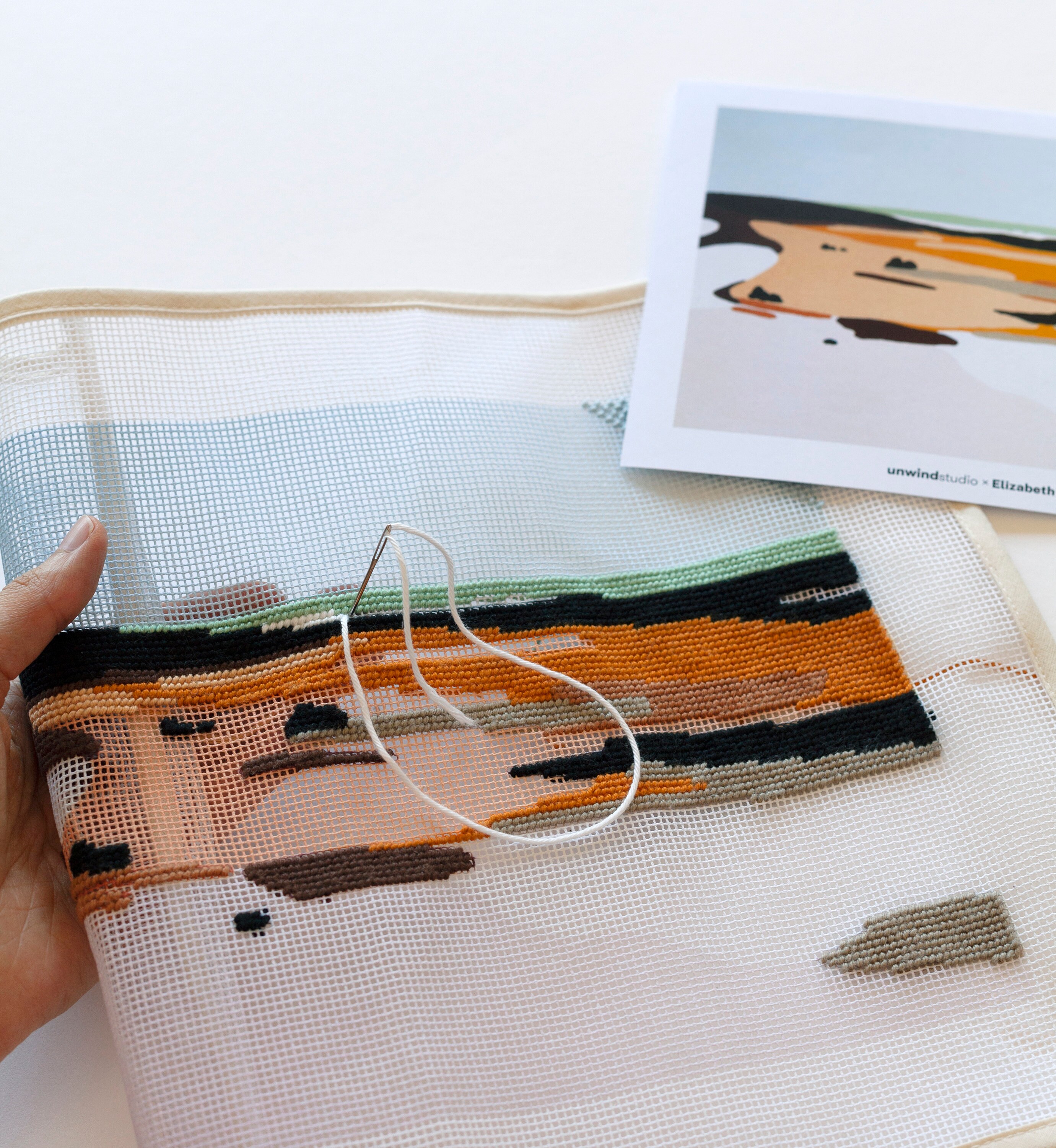 Modern Needlepoint Kit Dunes No. 5 Florida Sand Dunes Tapestry Etsy UK