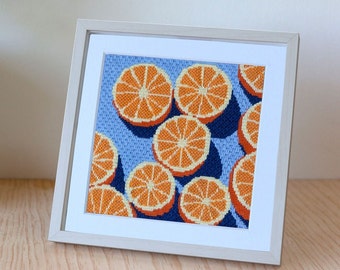 Modern NEEDLEPOINT KIT AGRUMES Oranges Summer