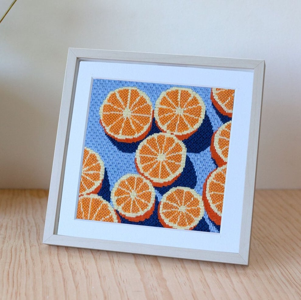 Modern NEEDLEPOINT KIT AGRUMES Oranges Summer