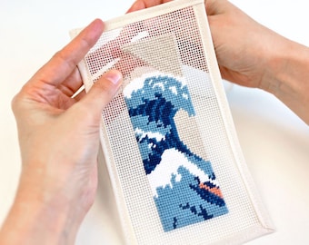 The Great Wave Bookmark Needlepoint Kit