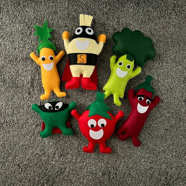 Supertato and Veggies Story Sack- Story Characters- Learning Toy- Story Telling-