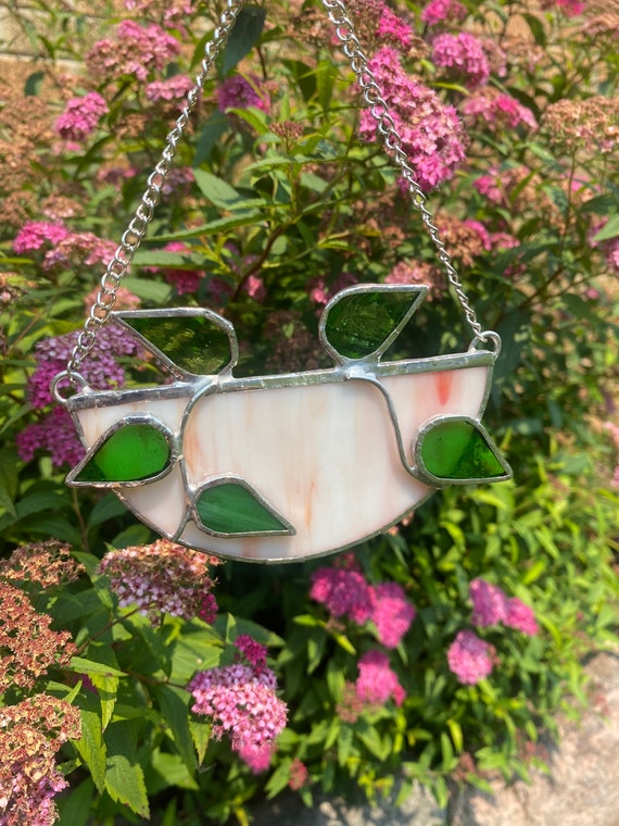 Handmade Stained Glass Hanging Plant - Etsy