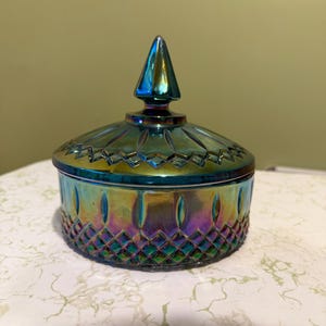 Blue Fenton Candy Dish With Lid - Etsy