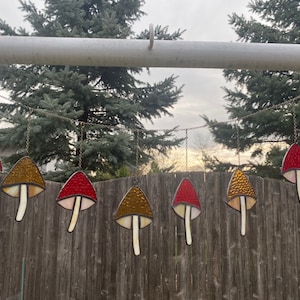 Stained glass mushrooms
