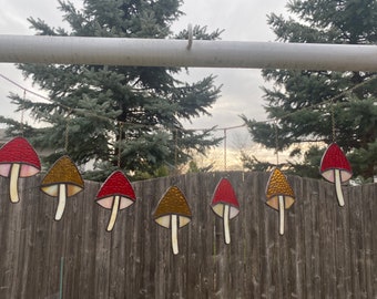 Stained glass mushrooms