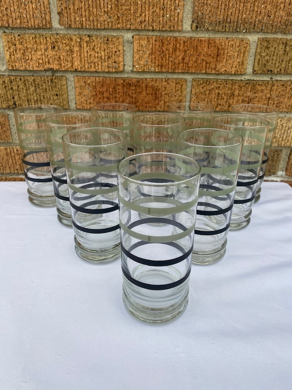 Vintage Libbey Glasses Set of 10 Etsy