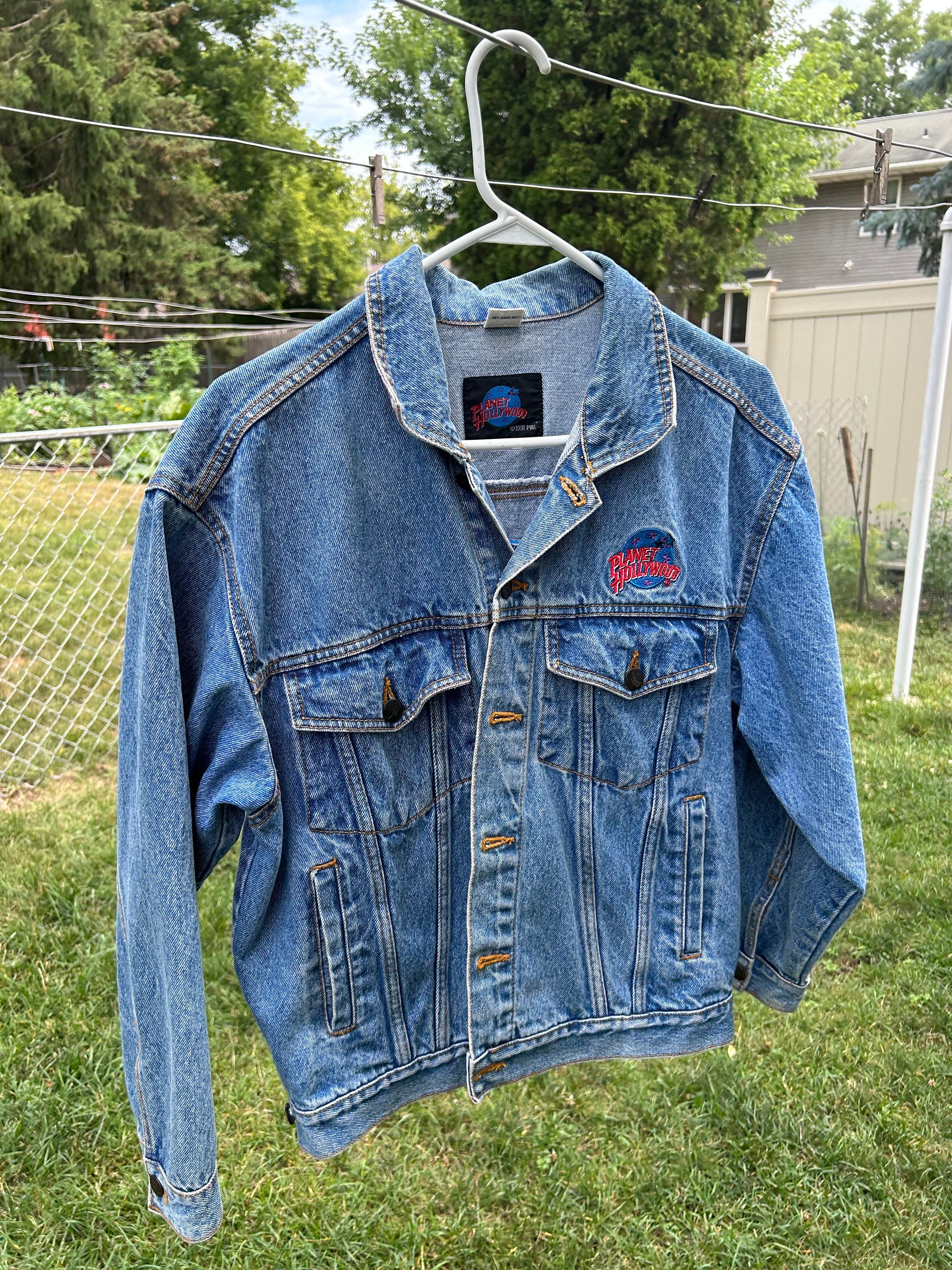 Planet Hollywood Denim Jacket - Etsy Planet Hollywood Denim Jacket - Etsy
