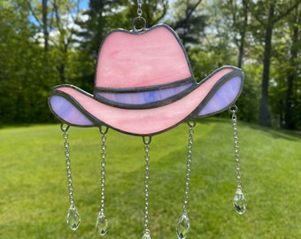 Stained glass cowboy hat