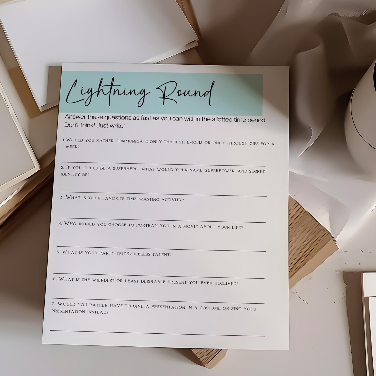 Team Building Get to Know Your Staff Questionnaire, Printable Ice ... Team Building Get to Know Your Staff Questionnaire, Printable Ice ...