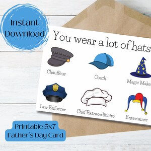 Printable Father's Day Greeting Card, Card from Wife for Husband, Instant Download Happy Father's Day Card
