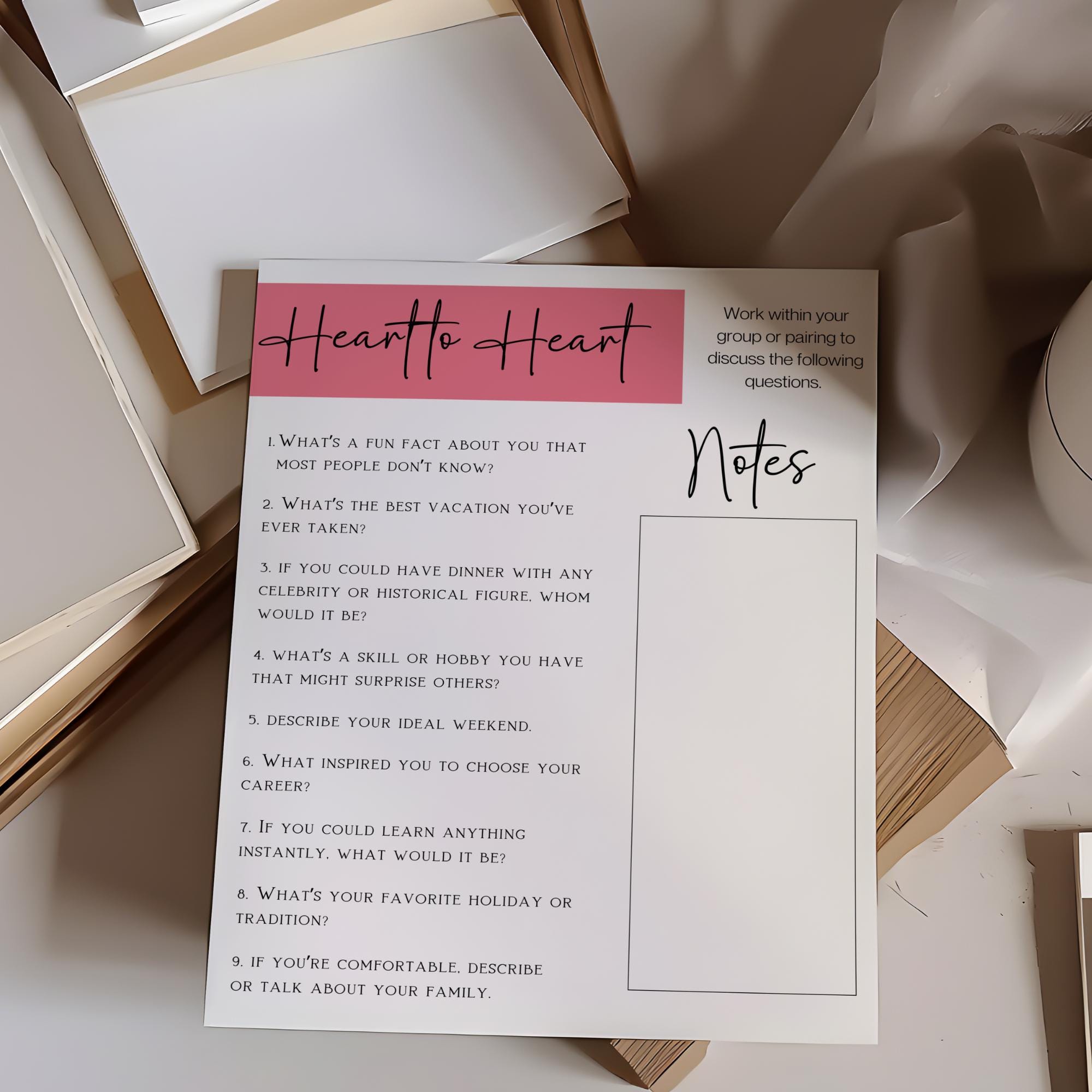 Team Building Get to Know Your Staff Questionnaire, Printable Ice ...