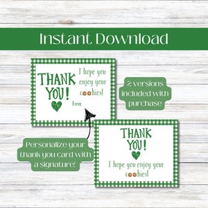 Girl Scout Cookies Thank You Cards, Girl Scout Cookie Tag, Girl Scouts, Girl Scout Cookie Note,Girl Scout Cookie Thank You, instant download