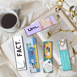 Cute Cat Bookmarks Set, Cat Lover Gift, Book Lover Gift, Cat Bookmark, Gift for Readers, Cat Lovers