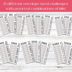 Envelope Savings Challenge, Printable 100 Envelope Money Saving ...