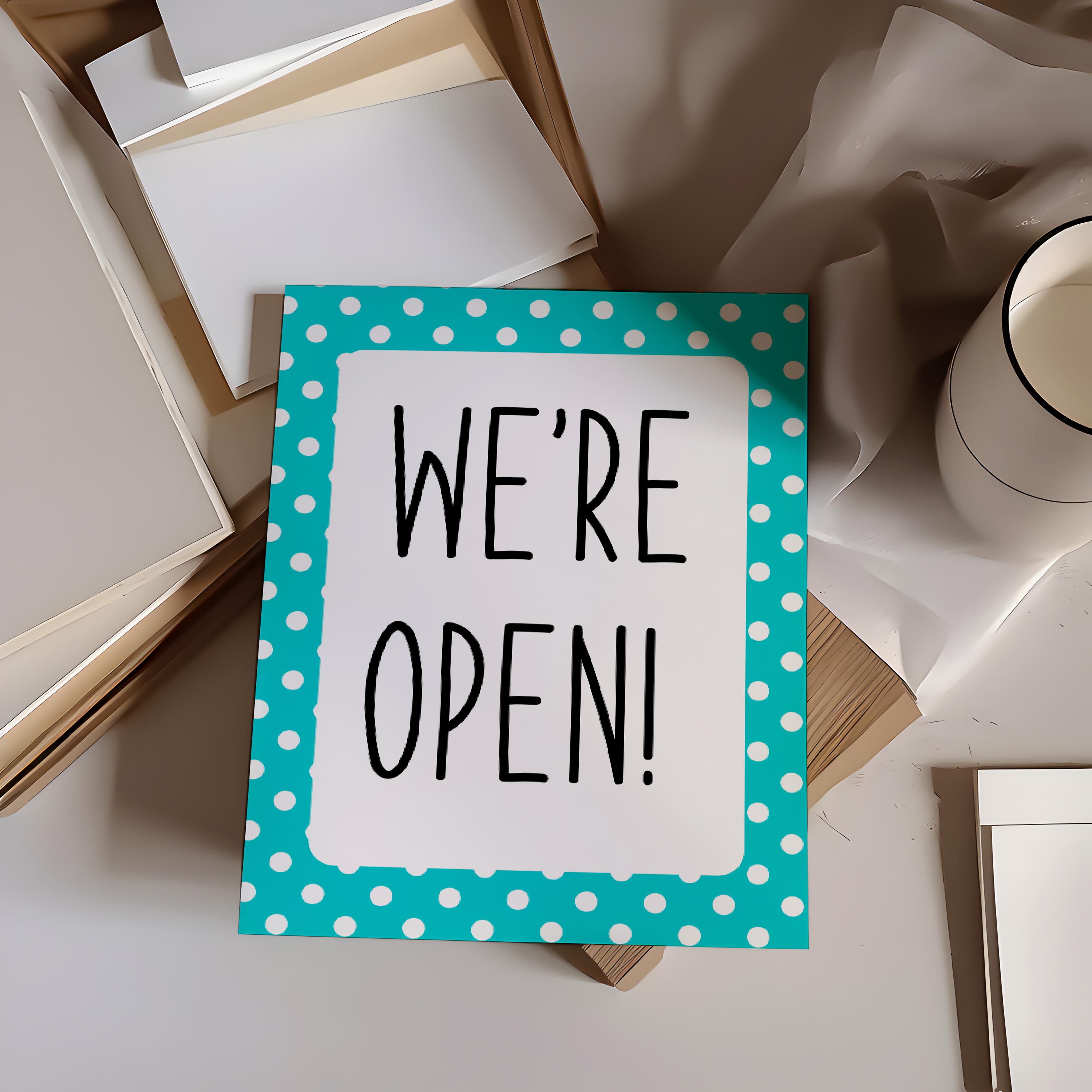 Printable Store Sign Bundle Open Closed, Store Door Signs, Instant ...