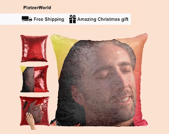 Nicolas cage pillow | Etsy Nic Cage as Jesus Throw Pillow Pillow