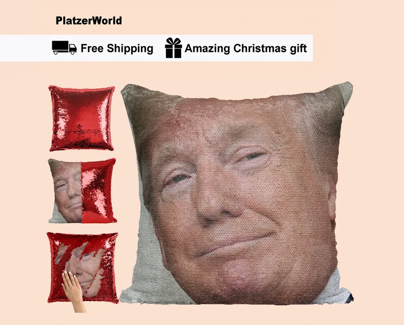 Trump Pillow Trump Sequin Pillow Trump Magic Pillow Trump Etsy