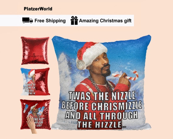 christmas sequin pillow