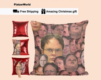 cygnus The Office Merch Dwight Schrute Sequin Pillow Covers Mermaid Magic Reversible Decorative Change Color Pillow Covers 16x16 inch Funny Gag White Elephant Gifts,Champagne Gold cygnus The Office Merch Dwight Schrute Sequin Pillow Covers Mermaid Magic Reversible Decorative Change Color Pillow Covers 16x16 inch Funny Gag White Elephant Gifts,Champagne Gold