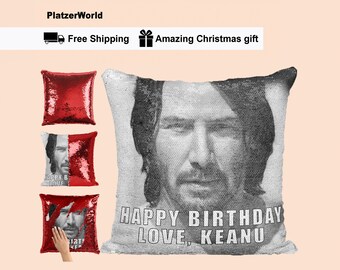 keanu reeves sequin pillow