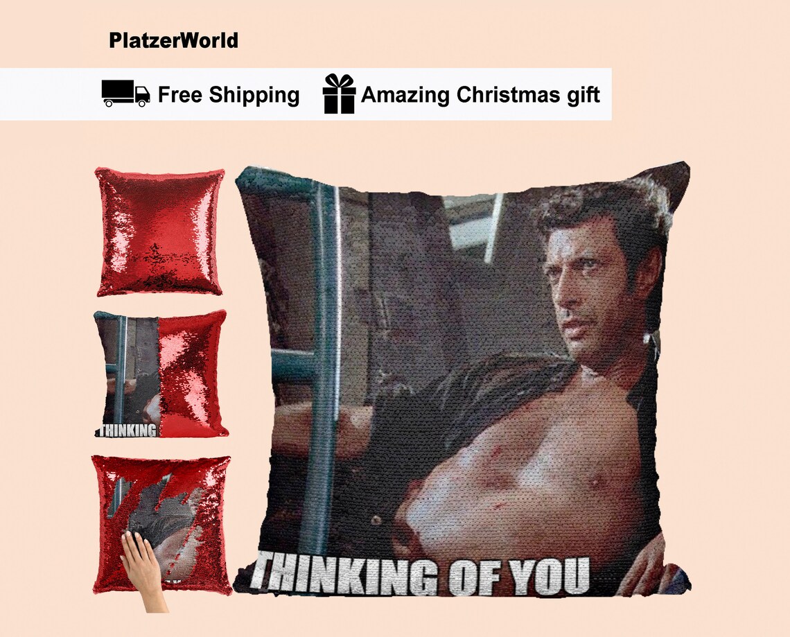 Goldblum Pillow Jeff Goldblum Sexy Sequin Pillow Goldblum Etsy