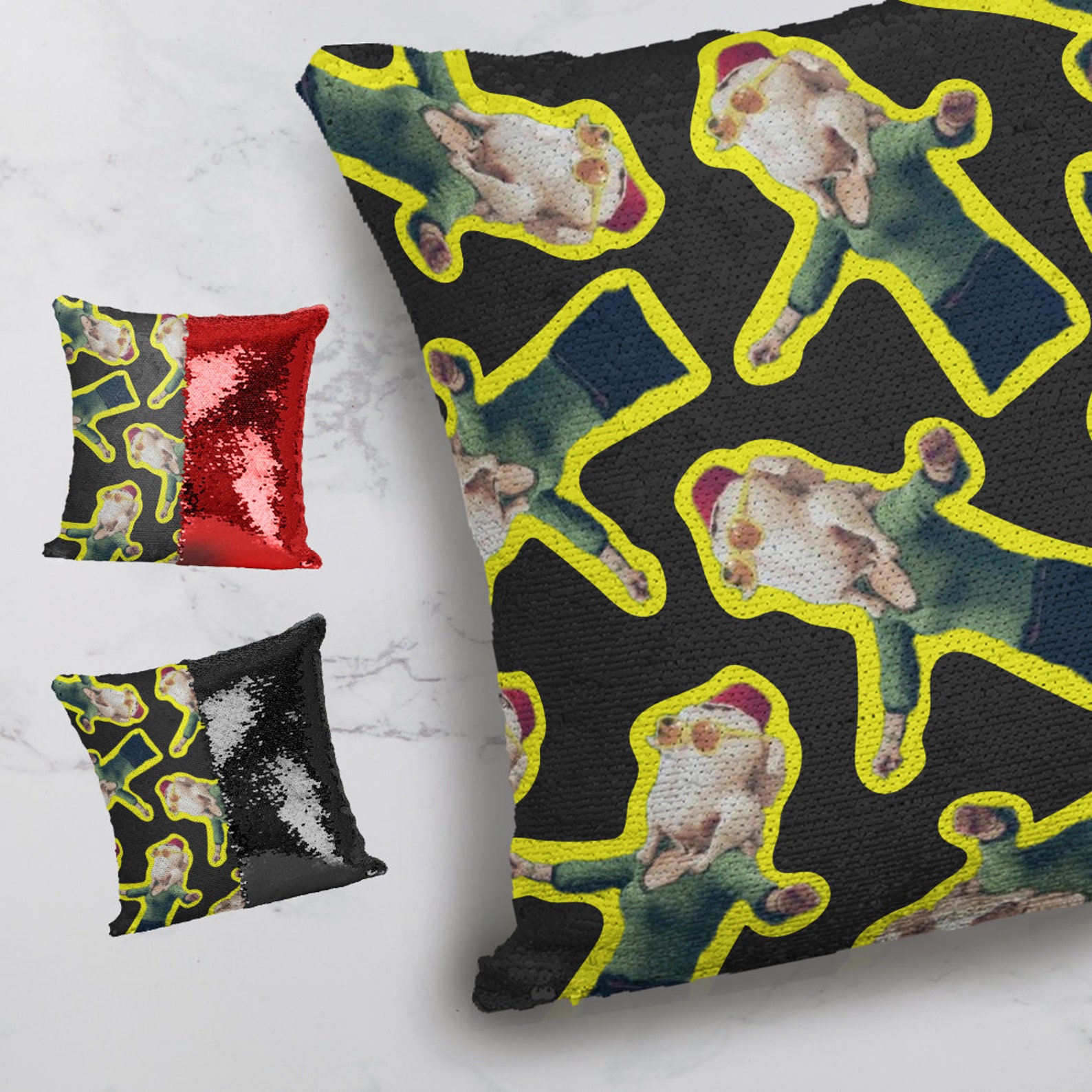 Friends Pillow Friends Sequin Pillow Friends Inspired Etsy