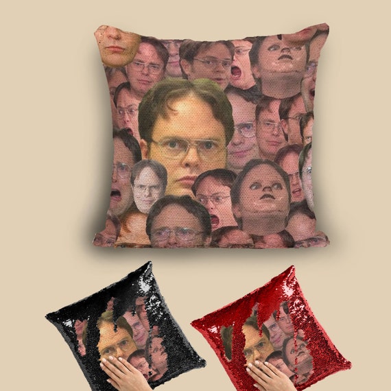 office sequin pillow