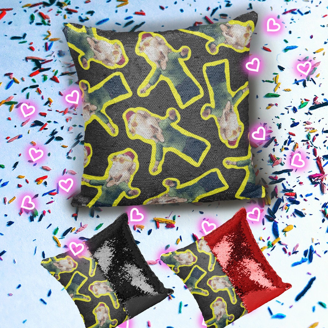 Friends Pillow Friends Sequin Pillow Friends Inspired Etsy