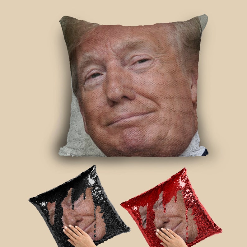 Trump Pillow Trump Sequin Pillow Trump Magic Pillow Trump Etsy