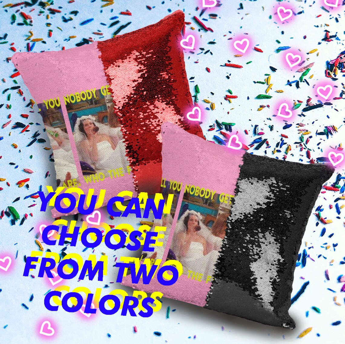 Friends Pillow Friends Sequin Pillow Friends Magic Pillow Etsy