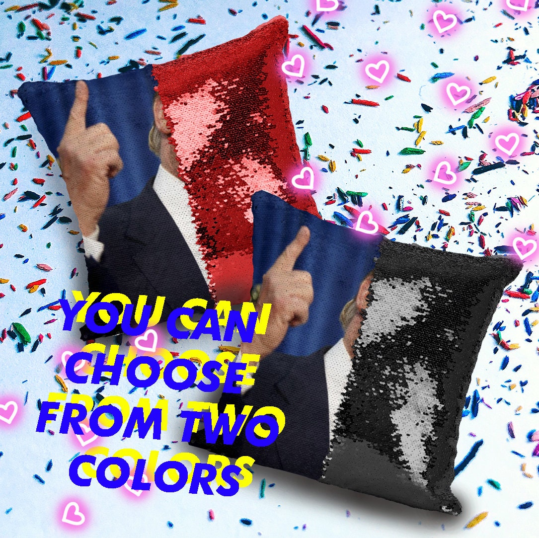 Trump Pillow Trump Sequin Pillow Trump Magic Pillow Trump Etsy
