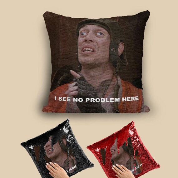 steve buscemi sequin pillow