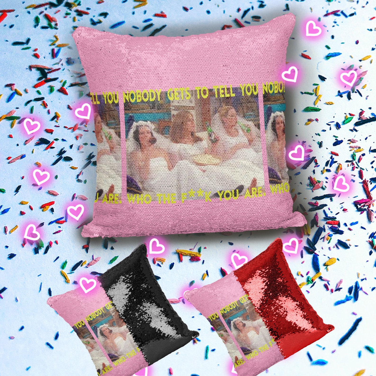 Friends Pillow Friends Sequin Pillow Friends Magic Pillow Etsy