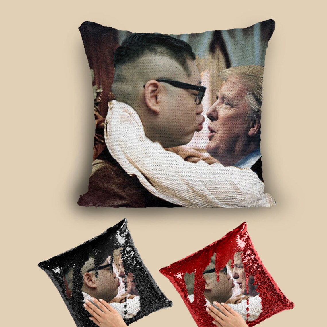 Trump Pillow Trump Sequin Pillow Trump Magic Pillow Trump Etsy