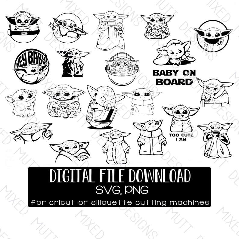 Free Free 216 Baby Yoda Svg Files Mandalorian Svg SVG PNG EPS DXF File
