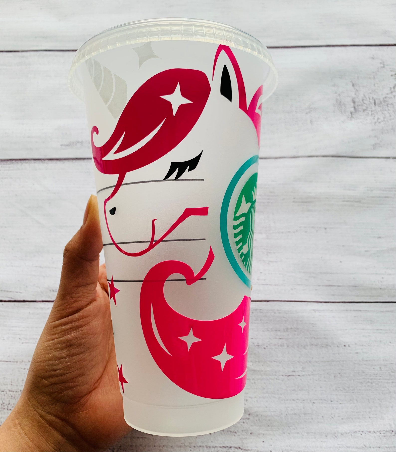 Unicorn Starbucks Cold Cup/ Color Changing Unicorn Cup/ Pink White