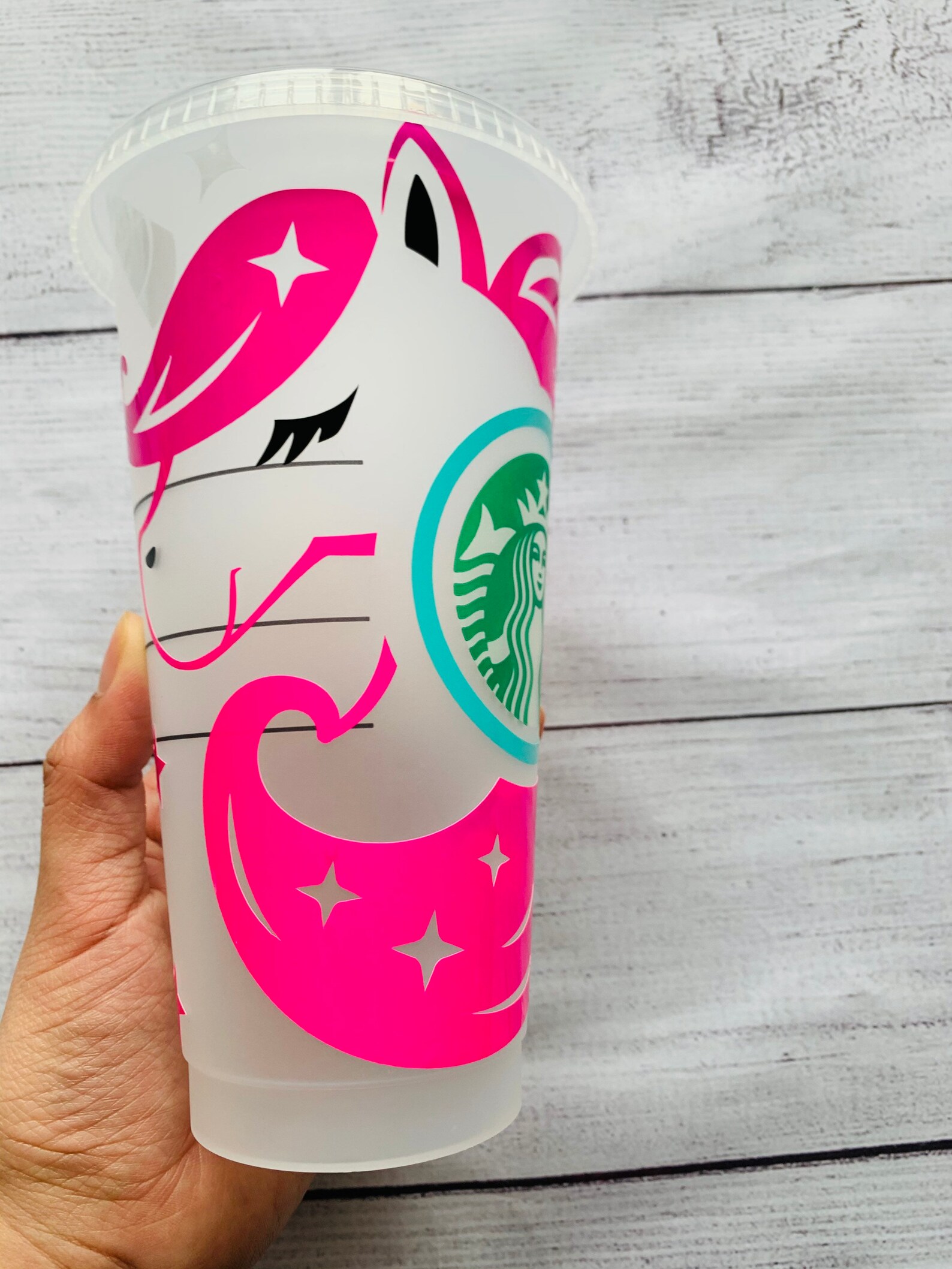 Unicorn Starbucks Cold Cup/ Color Changing Unicorn Cup/ Pink White