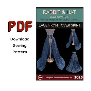 PDF XL Lace Front Over Skirt 1025 Rabbit & Hat Sewing