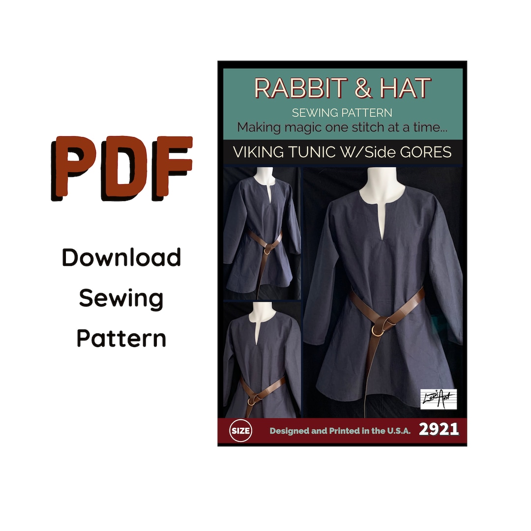 PDF Size MEDIUM MENS Viking Tunic Medieval Renaissance Garb