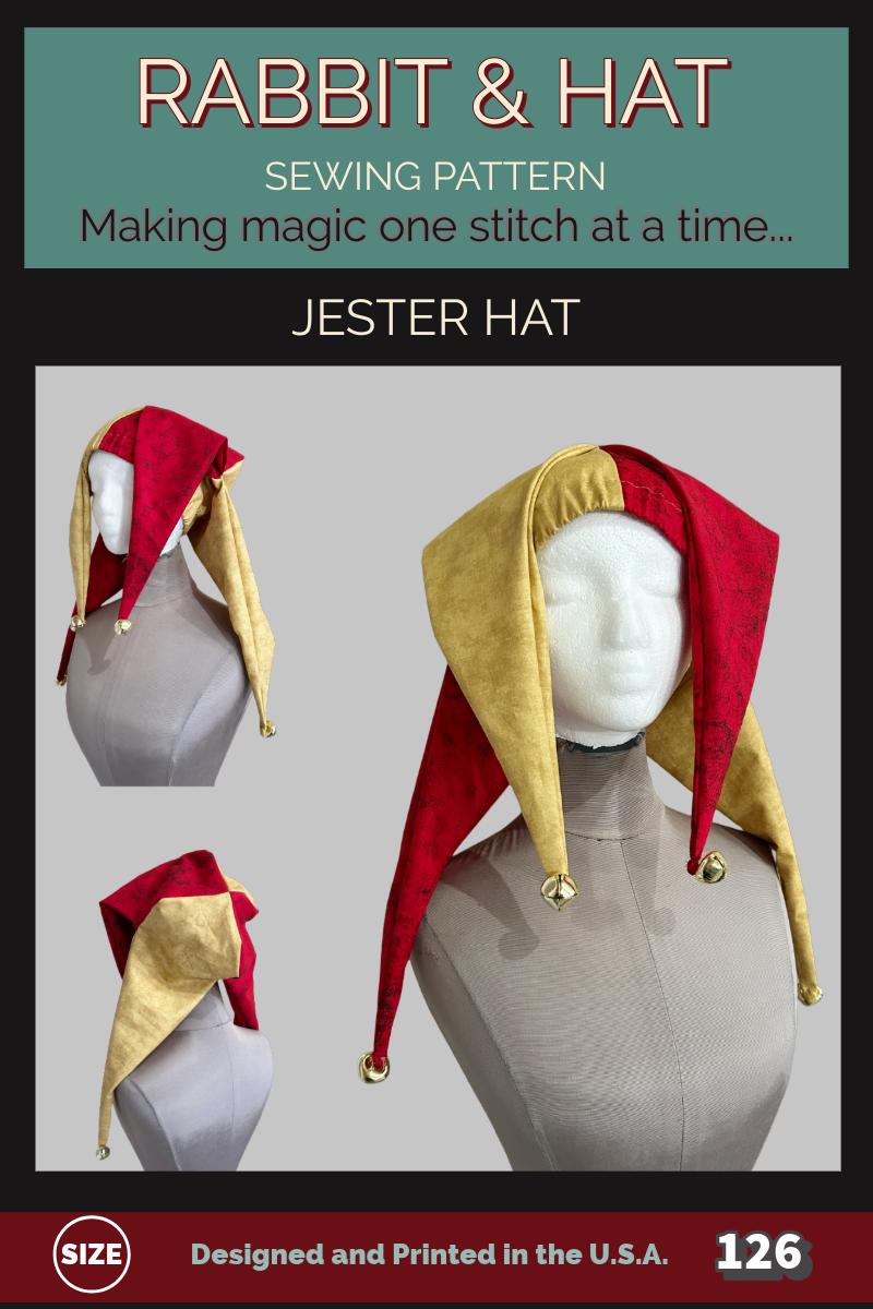 PDF Jester Hat Fool Cap 126 New Rabbit and Hat Sewing Pattern - One ...