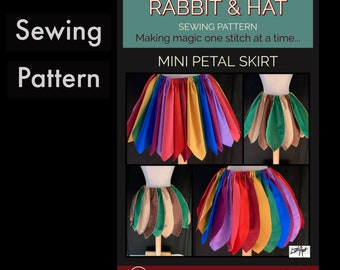 All sizes Included - Mini Petal Skirt 2123 New Rabbit and Hat Sewing Pattern Fairy Fantasy Renaissance Medieval Pixie Dance