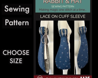 Women's Lace On Cuff Sleeve 1125 New Rabbit and Hat Sewing Pattern Choose sz XS Thru Plus Size 5X Renaissance Medieval Fantasy Elvish Fairy