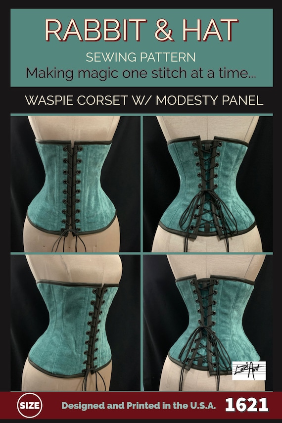 WASPIE Steel Boned Under-bust Corset With Modesty Panel 1621 New
