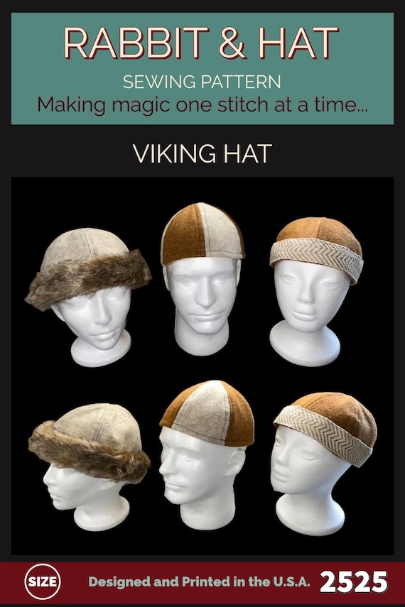 PDF Medieval Viking Hat 2525 New Rabbit and Hat Sewing Pattern