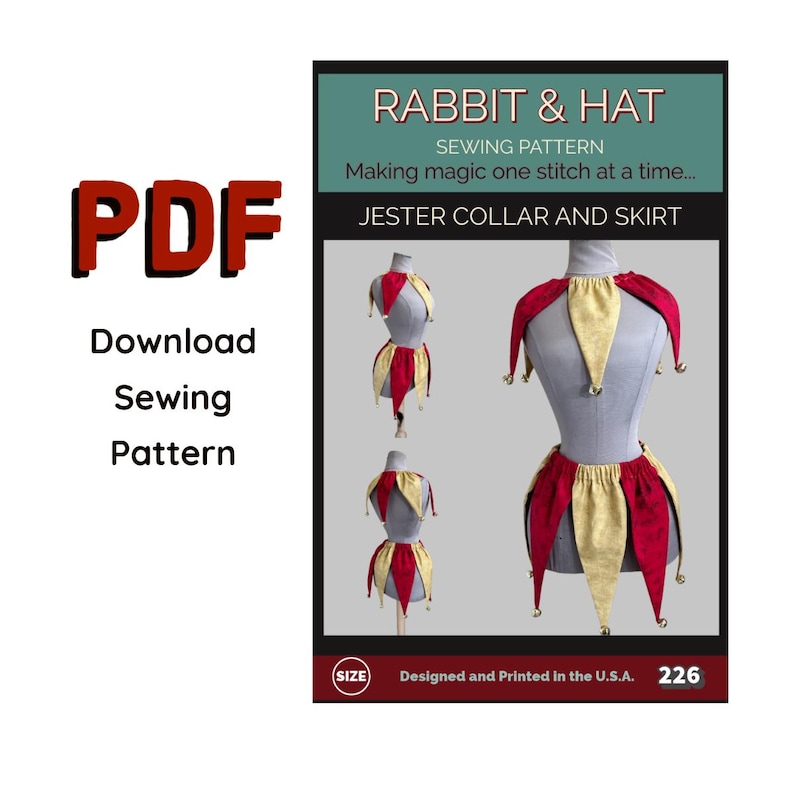 PDF Jester Collar and Skirt 226 New Rabbit and Hat Sewing Pattern - One ...